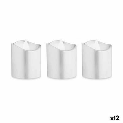 Candle Set LED Silver 3,7 x...