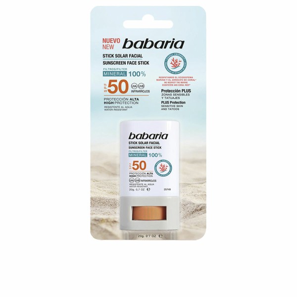 Päivituskreem näole Babaria Solar Stick Facial Spf 50 20 g