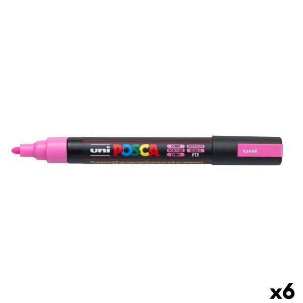 Fluorescencinis žymeklis POSCA PC-5M Rožinė (6 vnt.)