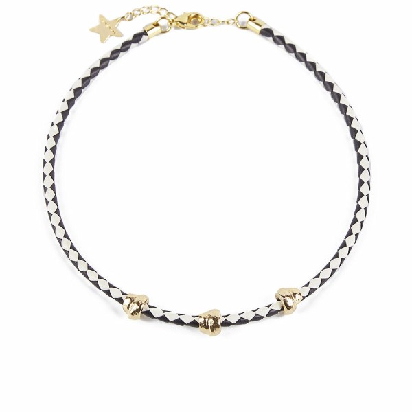 Женские цепочки Shabama Namibia Латунь позолоченный Кожа 38 cm набор 3 Предметы