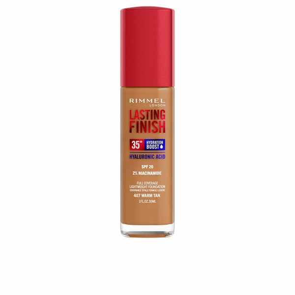 Grima Bāzes Krēms Rimmel London Lasting Finish Nº 407 Warm Tan Spf 20 30 ml