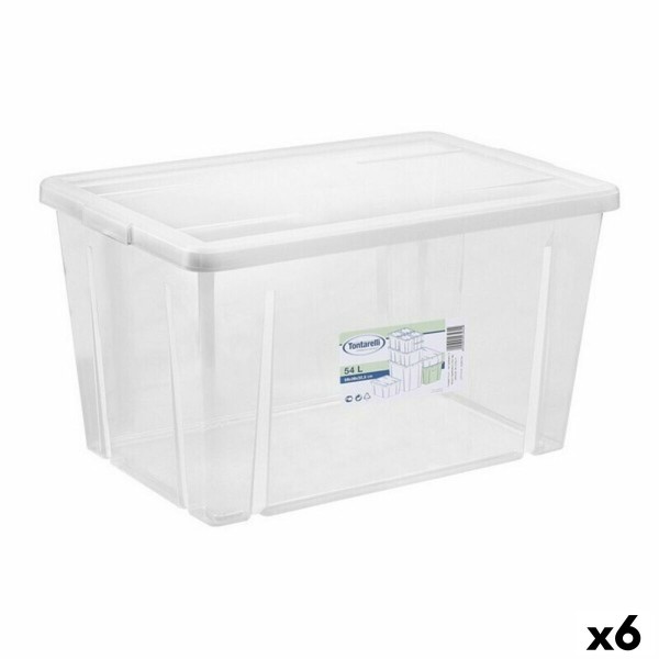 Storage Box with Lid Tontarelli Linea box 59 x 39 x 33 cm (6 Units)