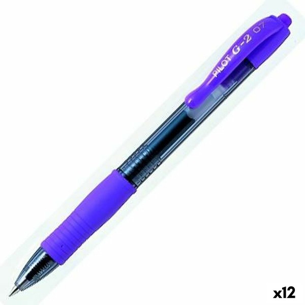 Geelikynä Pilot G-2 Violetti 0,7 mm (12 osaa)