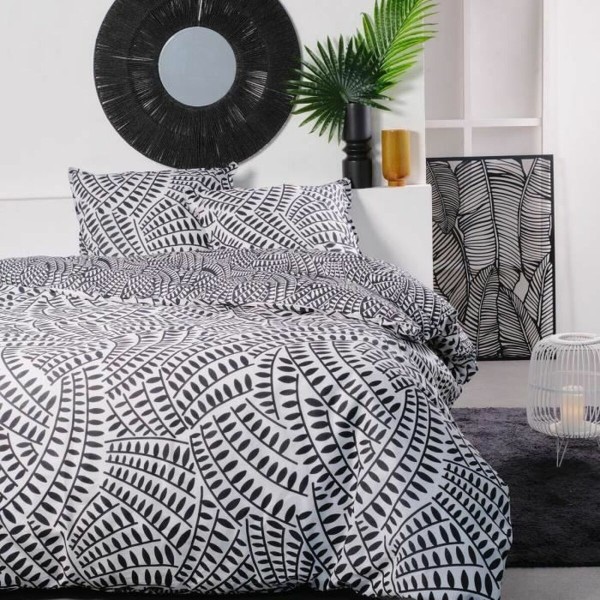 Duvet cover set TODAY White Black 240 x 200 cm