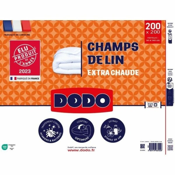 Tekk DODO Champs de Lin Valge 450 g/m² 200 x 200 cm