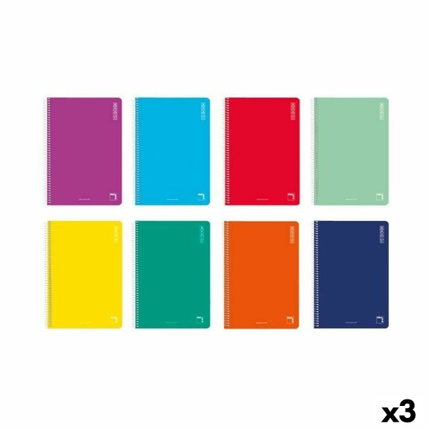 Piezīmju grāmatiņu komplekts Pacsa Basic Din A4 80 Loksnes (3 gb.)