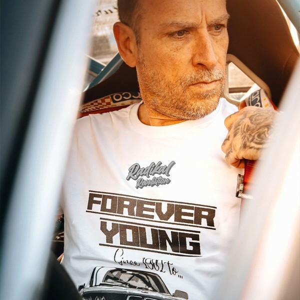 Men’s Short Sleeve T-Shirt RADIKAL FOREVER YOUNG White L
