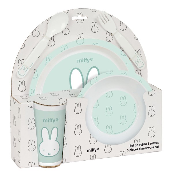 Lasten astiasto Miffy Menta (5 Kappaletta)