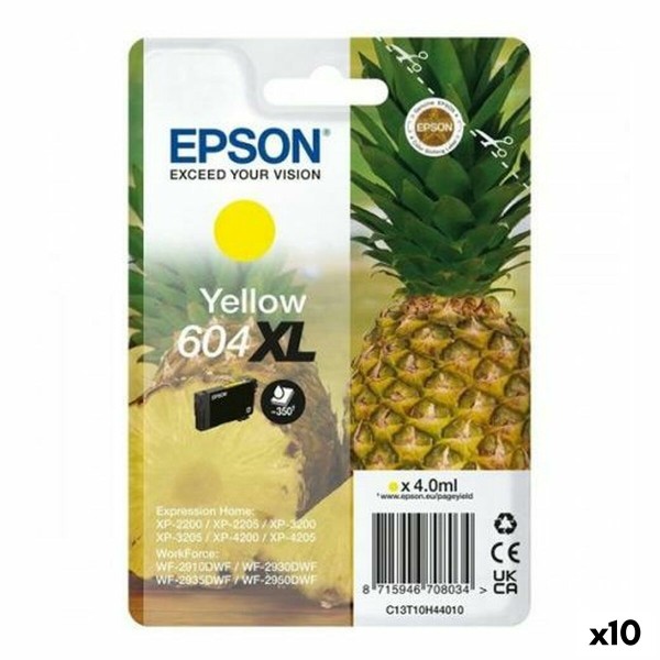 Originaalne Tindikassett Epson XP-2200 WF-2910DWF Kollane (10 Ühikut)