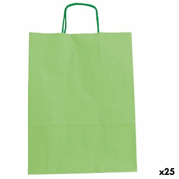 Bags Fama Light Green With handles 125 g/m² 15 x 8 x 21 cm (25 Units)