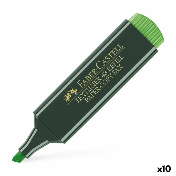 Korostuskynä Faber-Castell TEXTLINER 48 Vihreä (10 osaa)