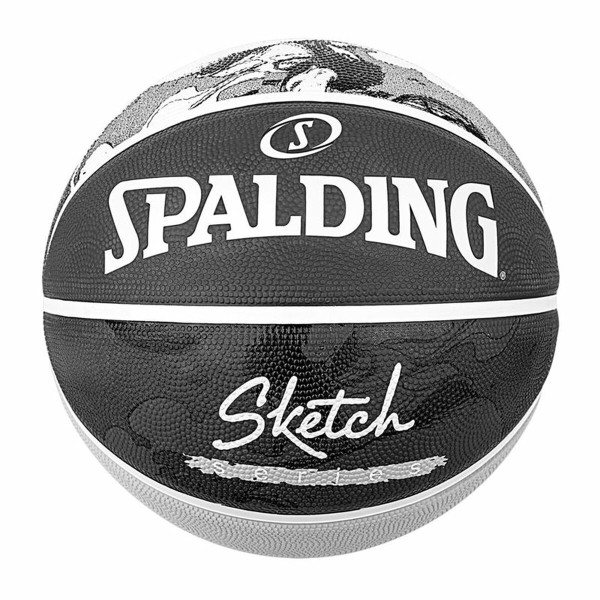 Krepšinio kamuolys Spalding Sketch Dribble Juoda Natūralus kaučiukas (Dydis 7)