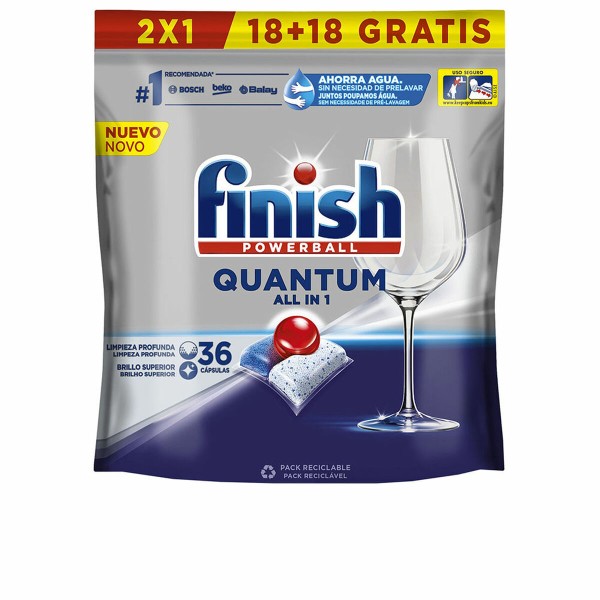 Indaplovės tabletės Finish Quantum (36 Vienetai)