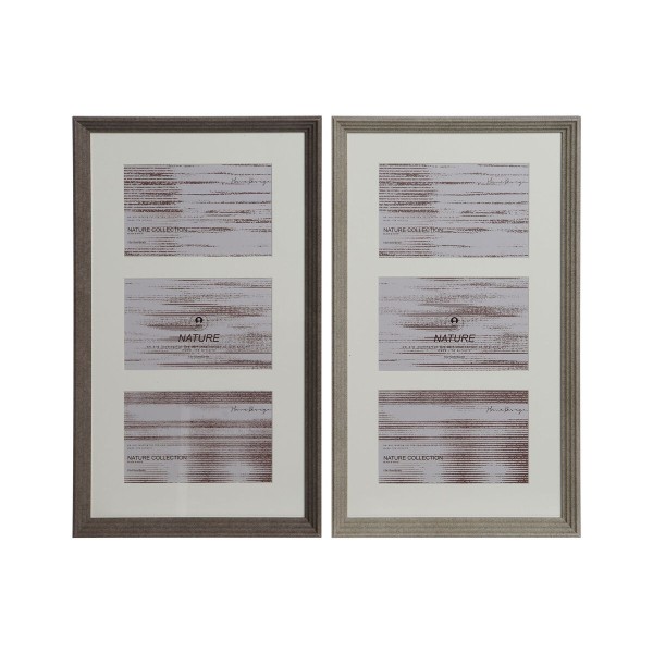 Fotoraam Home ESPRIT Valge Pruun Hall Kristall polüstüreen Linna 23 X 3 X 41 cm (2 Ühikut)