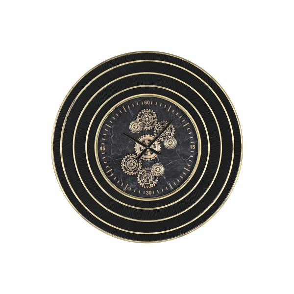 Seinakell Home ESPRIT Must Kuldne Metall Kristall 108 X 8,5 X 108 cm