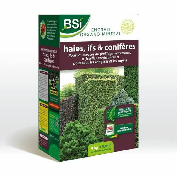 Organisks fertilizētājs BSI Hedge / Yew / Conifer 4 Kg
