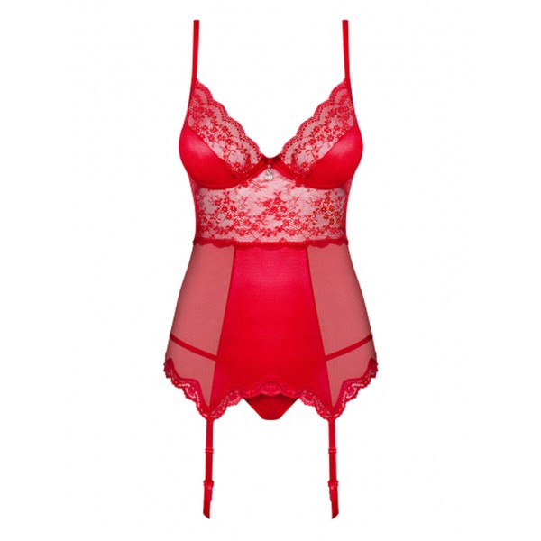 Lovica Trikoo Corset Obsessive OB3360 Punane S/M