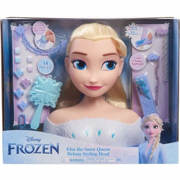 Lelle Zīdainis ar Aksesuāriem Frozen Elsa Deluxe Styling Head