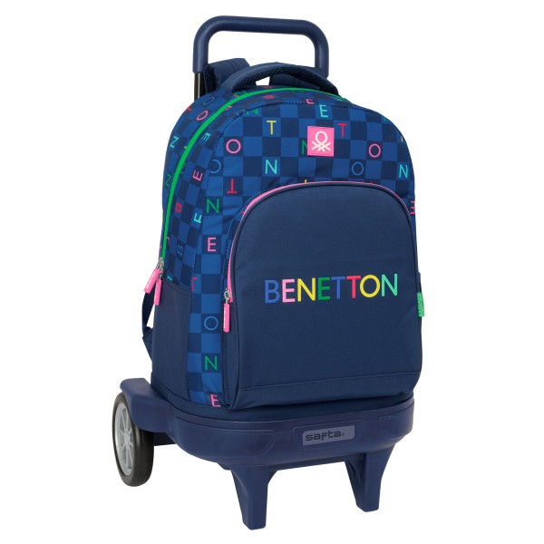 Школьный рюкзак Benetton Damero Тёмно Синий 33 x 45 x 22 cm