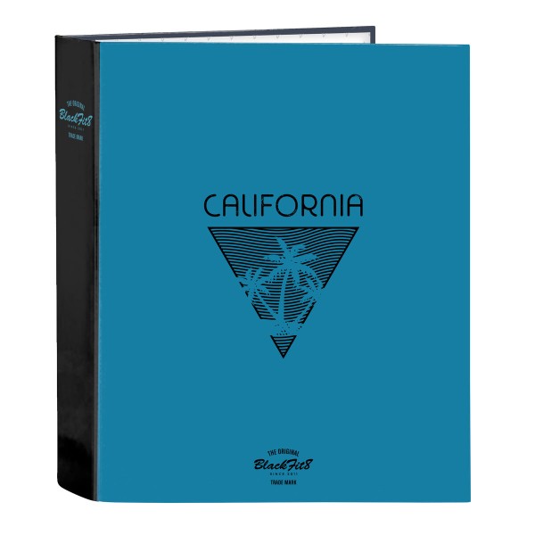 Žiedinis segtuvas BlackFit8 California Mėlyna Juoda A4 27 x 33 x 6 cm