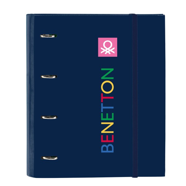 Ring binder Benetton Damero Navy Blue 27 x 32 x 3.5 cm