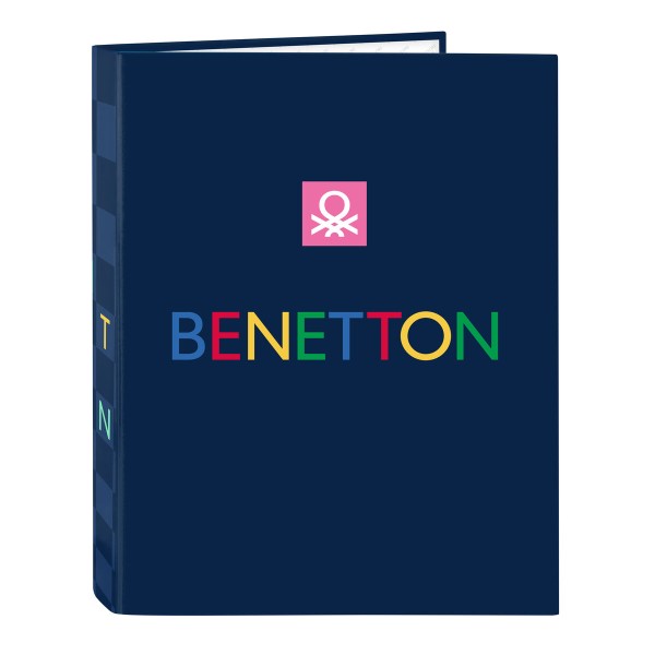 Žiedinis segtuvas Benetton Damero Tamsiai mėlyna A4 26.5 x 33 x 4 cm
