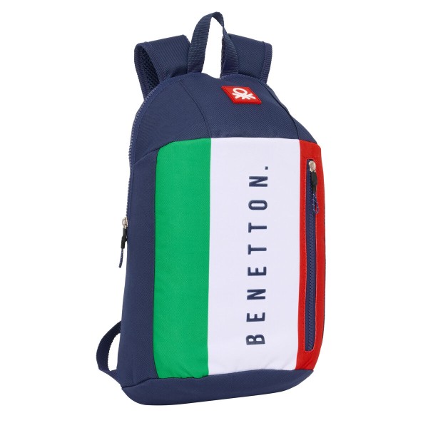 Повседневный рюкзак Benetton Flag Тёмно Синий 22 x 39 x 10 cm