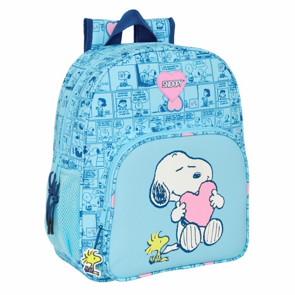Skolas soma Snoopy Love Zils 32 x 38 x 12 cm