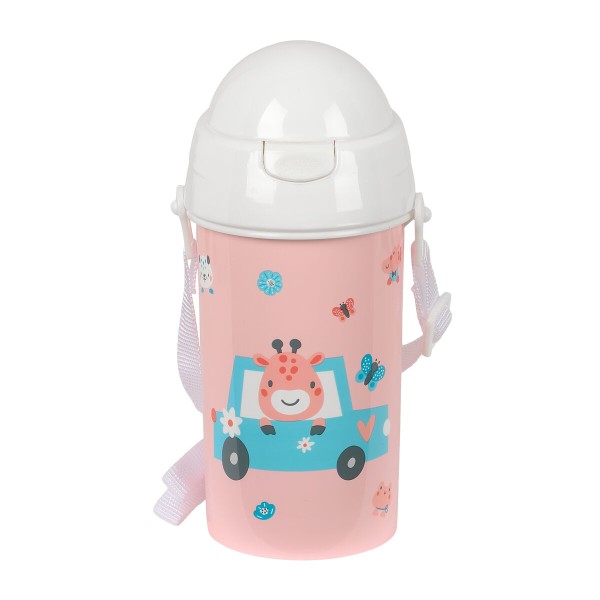 Бутылка с водой Safta Jirafa Коралл PVC 500 ml