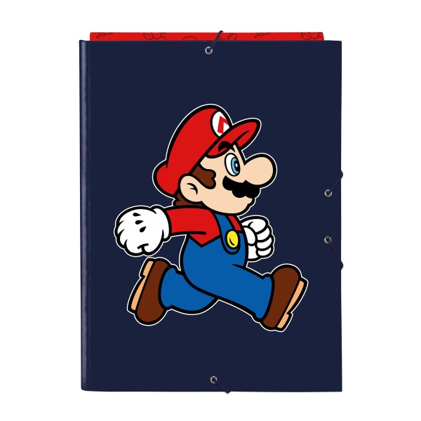 Žiedinis segtuvas Super Mario Trick Raudona Tamsiai mėlyna A4 26 x 33.5 x 2.5 cm