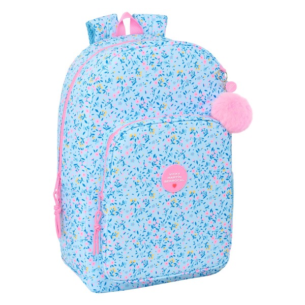 School Bag Vicky Martín Berrocal Paraíso Blue Pink 30 x 46 x 14 cm