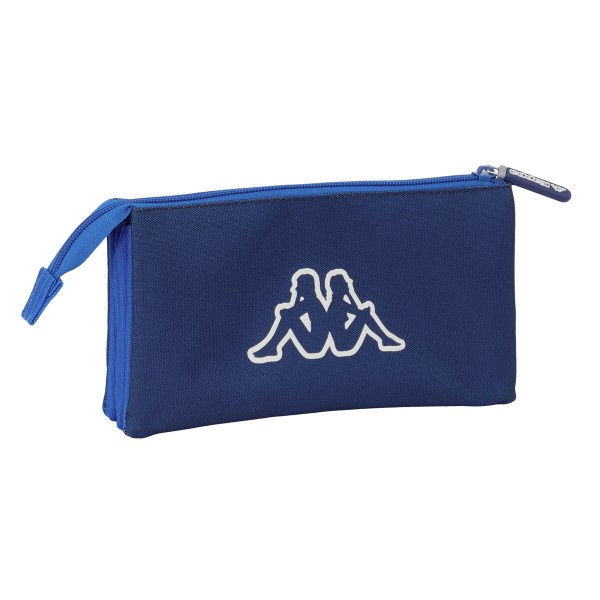 Triple Carry-all Kappa Rain Navy Blue 22 x 12 x 3 cm