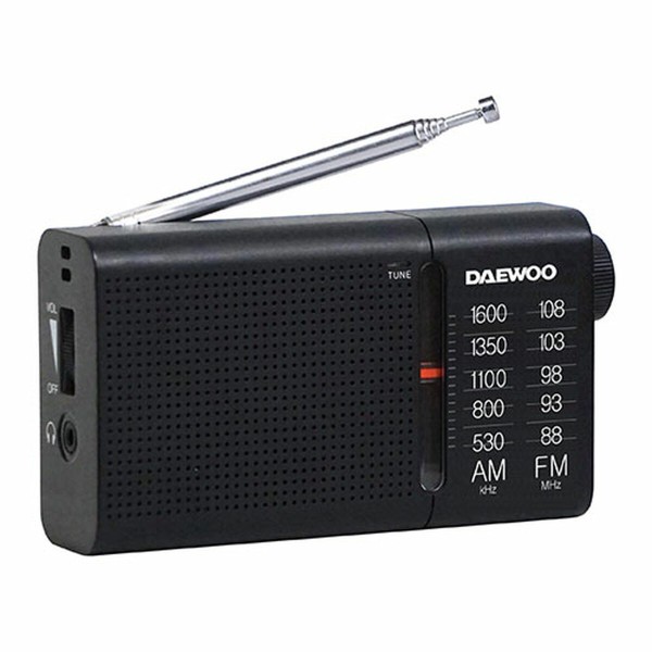 Transistoriradio Daewoo Musta AM/FM