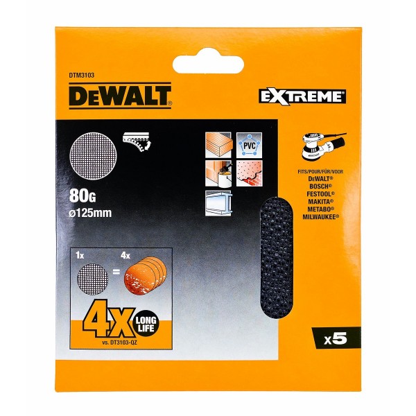 Slīpēšanas diski Dewalt dtm3103-qz Ø 125 mm 80 g 5 gb.