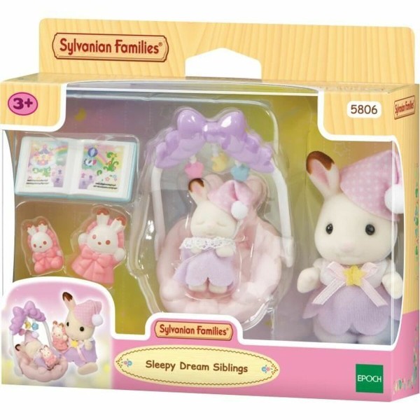 Сочлененная фигура Sylvanian Families Las hermanas conejitas de chocolate: hora de dormir девочка