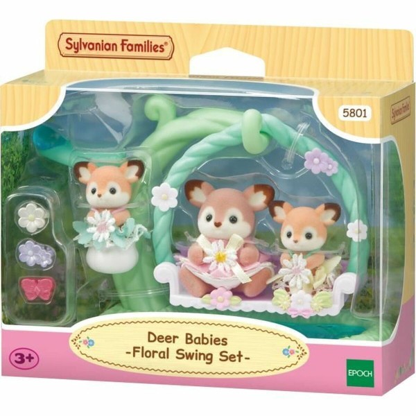 Sujungiama dalis Sylvanian Families Ciervo bebé y columpio gyvūnai