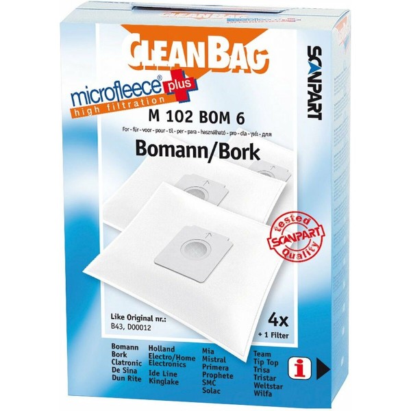 Replacement Bag for Vacuum Cleaner Scanpart M 102 BOM 6 BOMANN BORK 4UD
