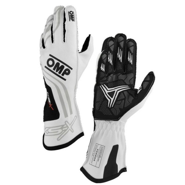 Kids Karting Gloves OMP KS-X FIA 8877-2022 White 4