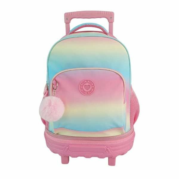 School Rucksack with Wheels Toybags Blin Blin Gradient Pink