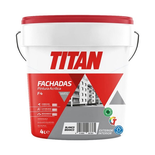 Dažai Titan 125670004 Balta 4 L